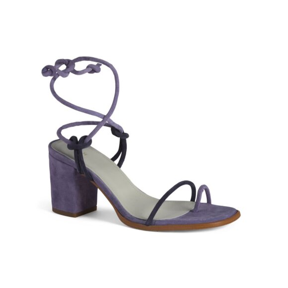 ALOHAS Shoes - ALOHAS Jasmine Navy Made In Spain Suede Grace Heeled Sandals